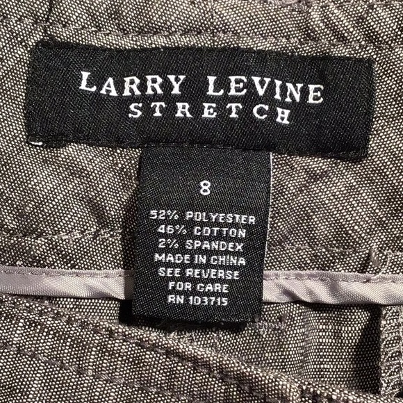 Larry Levine stretch Capri pants gray with side pockets 8 - Picture 5 of 7